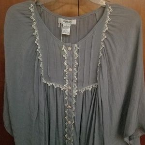 Pinky Purple Flowy Blouse Large